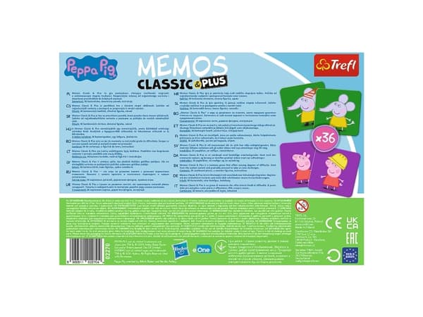 Peppa Pig Memos Classic & Plus, Brettspillutvidelse, Minne, 3 år