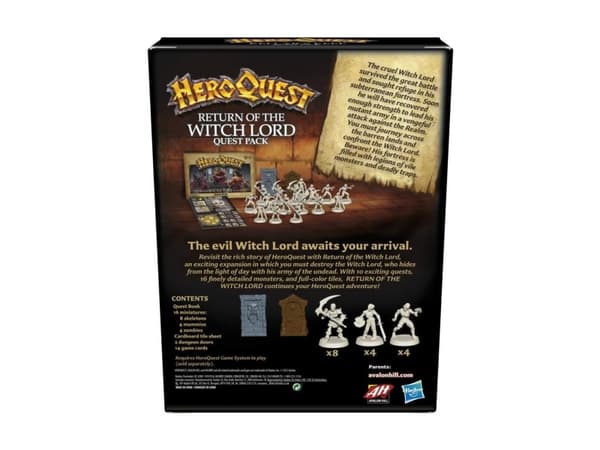 Hasbro Gaming Avalon Hill HeroQuest Return of the Witch Lord, Tillägg till brädspel, Taktik, 14 År