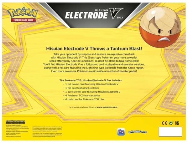 Pokemon Hisuian Electrode V Box samlarkort set