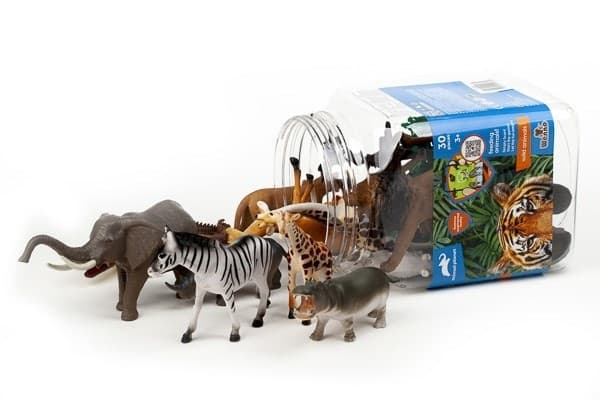 ANIMAL PLAnetto 30 stk ville dyr i 3,2 liters beholder