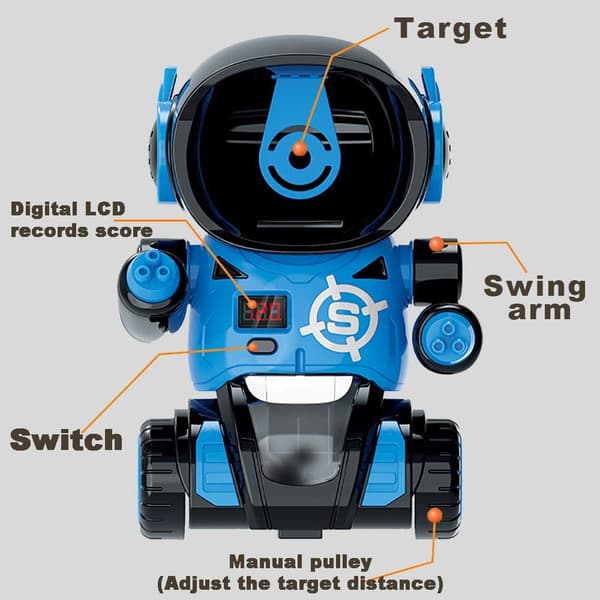 Robot Target Shooting Game med to luftpumpepistoler