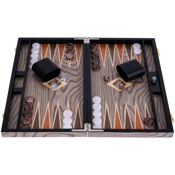 Longfield Backgammon Large Grey Ebony