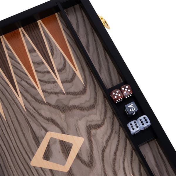 Longfield Backgammon Large Grey Ebony