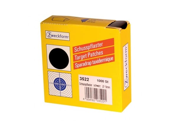 Avery 3522, Target patch, Svart, papper, Vuxen, 19 mm, 1000 styck