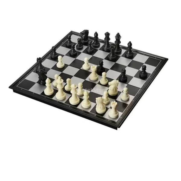 Sammenleggbart sjakkspill - magnetisk - 20 x 20 cm