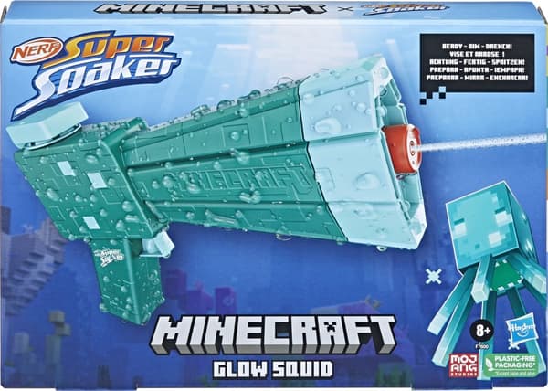 Nerf Minecraft Glow Squid vannpistol