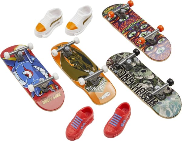 Hot Wheels Skate Gripbräda & Sko - fingerbräda, 4 st