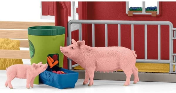 Schleich Farm World 42606 - Stort fjøs med dyr og tilbehør