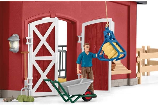 Schleich Farm World 42606 - Stort fjøs med dyr og tilbehør