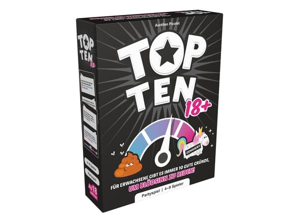 Asmodee Top Ten 18+, Kortspel, Party, 18 År, 30 min