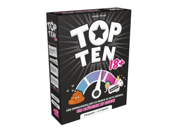 Asmodee Top Ten 18+, Kortspel, Party, 18 År, 30 min