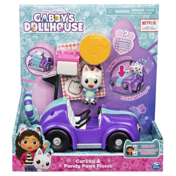 Gabby's Dollhouse - Carlita &amp; Pandy Paws Picnic-lekesett