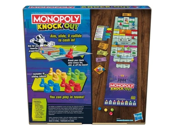 Monopoly Knockout Family Party Game, Quick-Playing Board Games for Ages 8+, 2-8 Players, 20 Mins., Board game, Economic simulation, 8 yr(s), 20 min