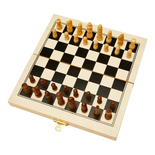 King Schackspel i trä Natural/Brown/Ivory One Size