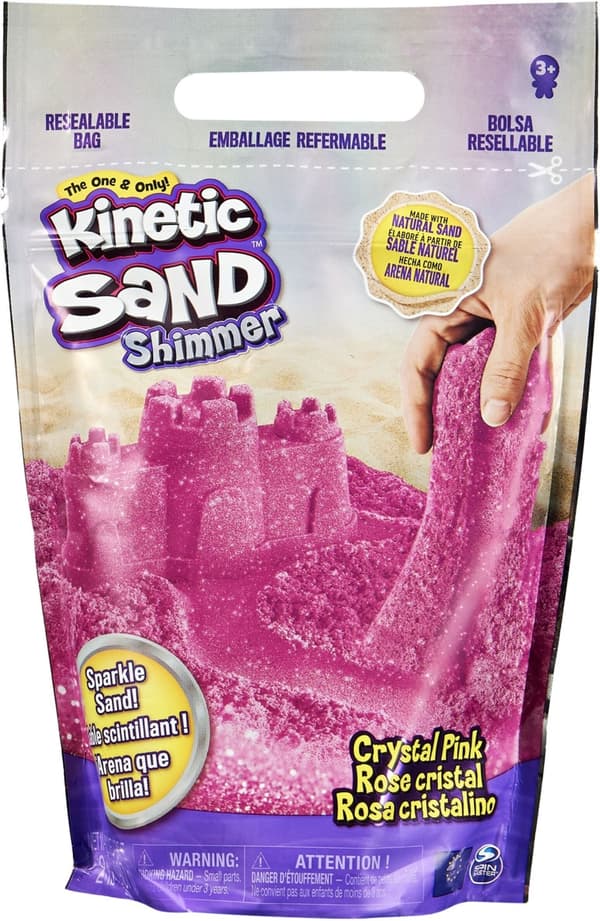 Kinetic Sand Glitter Rosa kunstig sand