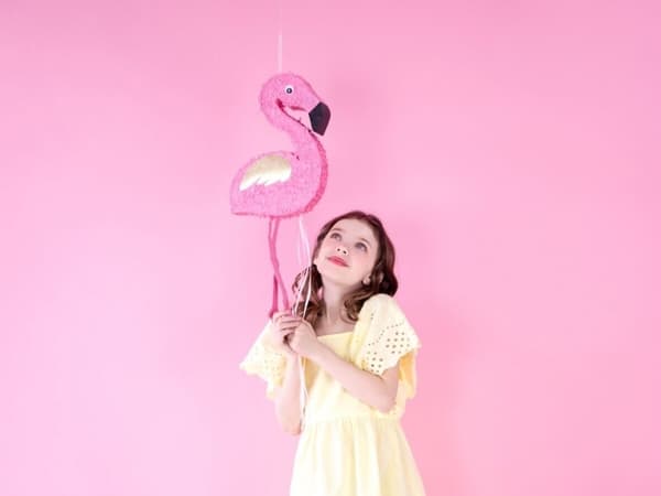 PartyDeco PIN8, Standard pinata, Honkontakt, Svart, Rosa, Vit, Flamingo, 250 mm, 80 mm