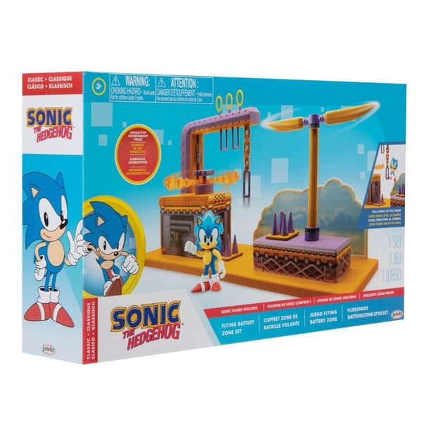 JAKKS Pacific Sonic the Hedgehog 2,5 tommers lekesett Flying Battery Zone