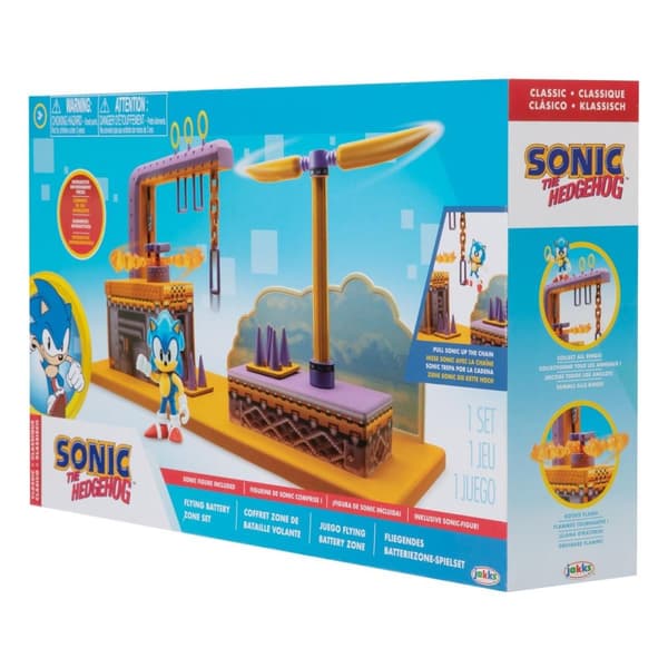JAKKS Pacific Sonic the Hedgehog 2,5 tommers lekesett Flying Battery Zone