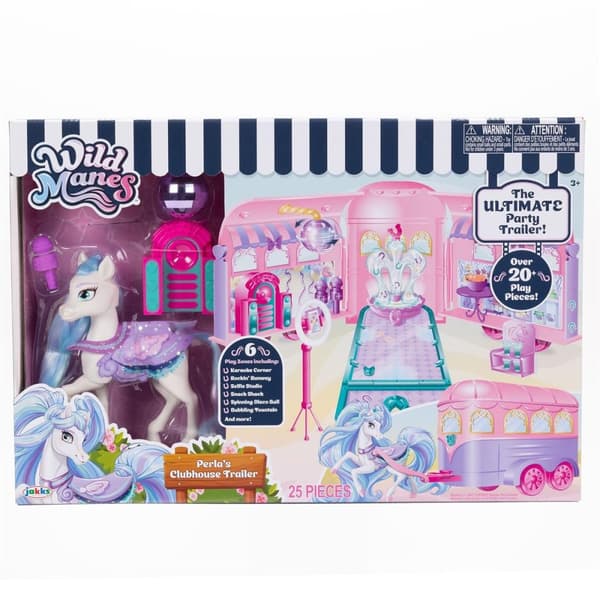 JAKKS Pacific Wild Manes lekesett Clubhouse Trailer