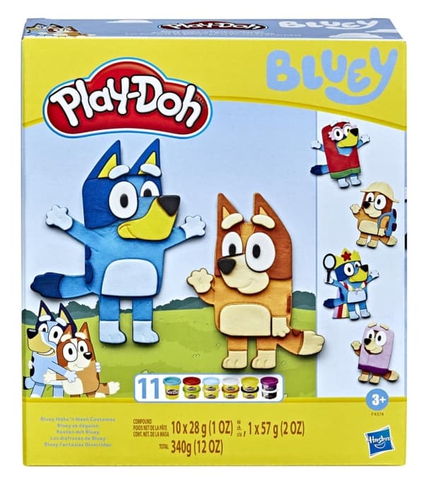 Hasbro Play-Doh Bluey Make 'n Mash-kostymer lekesett