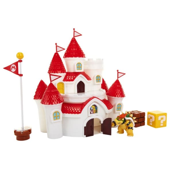 JAKKS Pacific Super Mario 2.5 Inch Playset Deluxe Mushroom Kingdom Castle