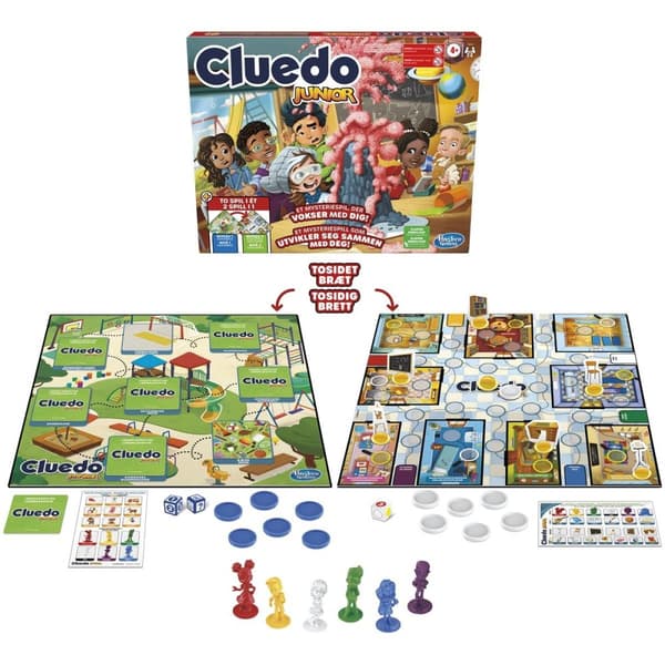 Hasbro Cluedo Junior 2 peliä yhdessä (DK/NO)