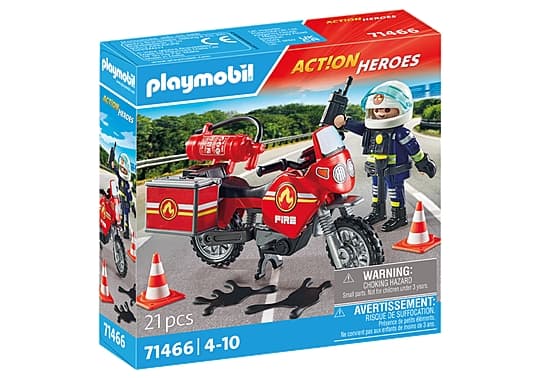 Playmobil Brandmotorcykel og oliespildshændelse (71466)