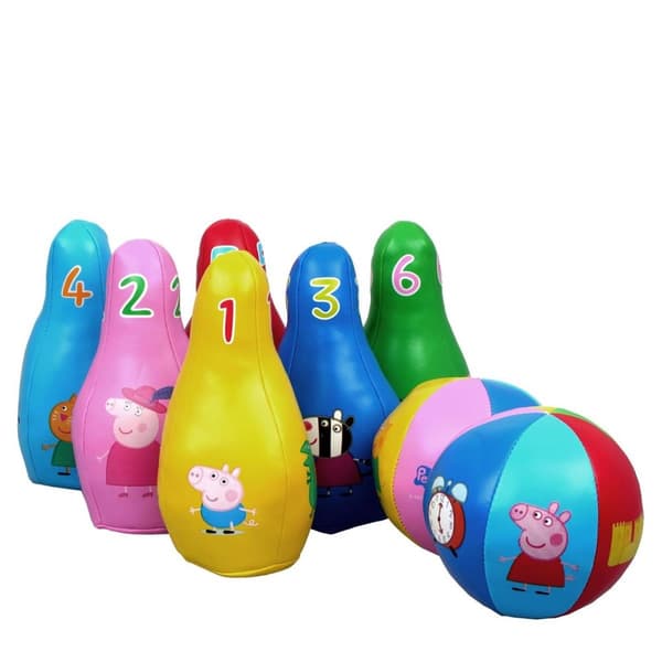 Barbo Toys Peppa Pig mjukt bowlingset
