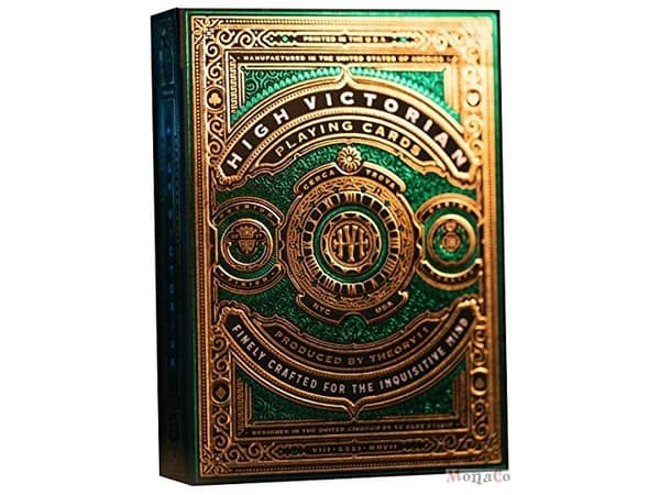 High Victorian green BICYCLE cards