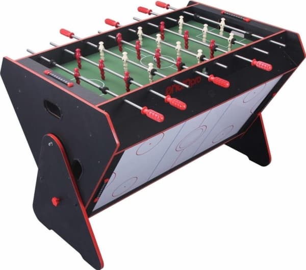 Enero roterande 3in1 biljardbord biljard biljard fotbollsspelare 121x84,5x85,3CM svart