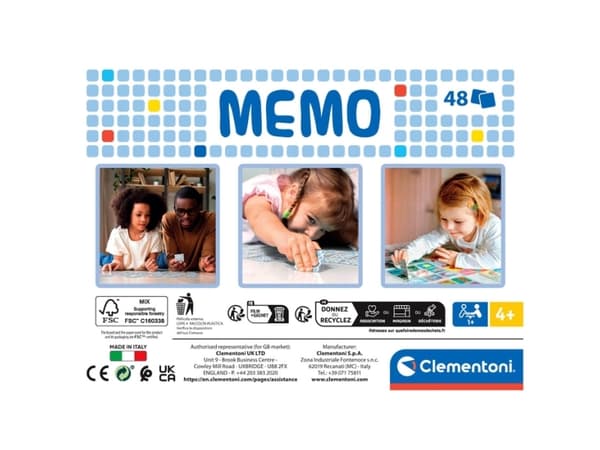 Clementoni Memo Princess 2024, Kort Spill, Minne, 4 år