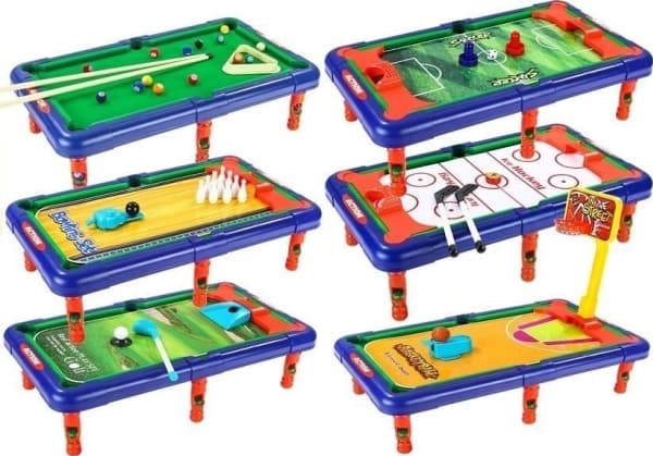 Bordfotball 6 i 1 Biljard Hockey Fotball LEAN leker