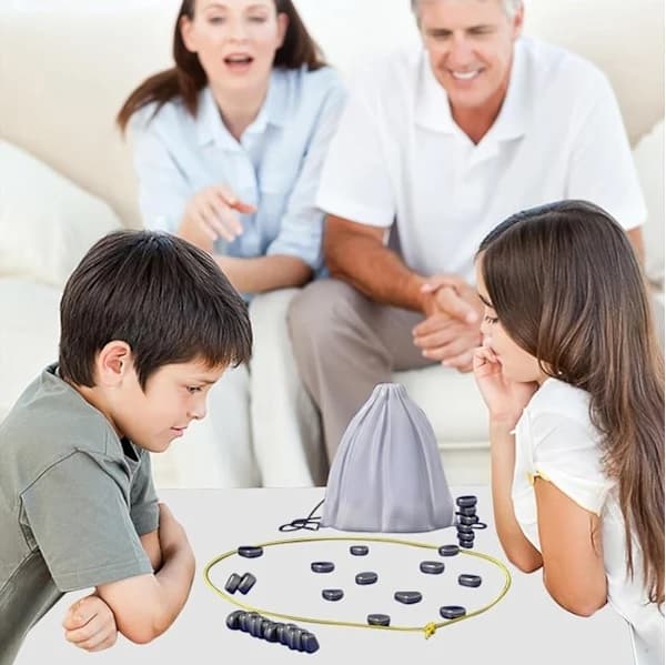 Magnetiska Färdighets Spel – Magnetstenar, Festspel för Familj eller Vänner , För 1 till 4 Spelare, IQ-Spel