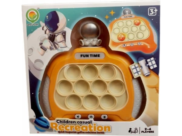 LeanToys Sensory Game Console Pop-It Spaceman-lys høres gult ut