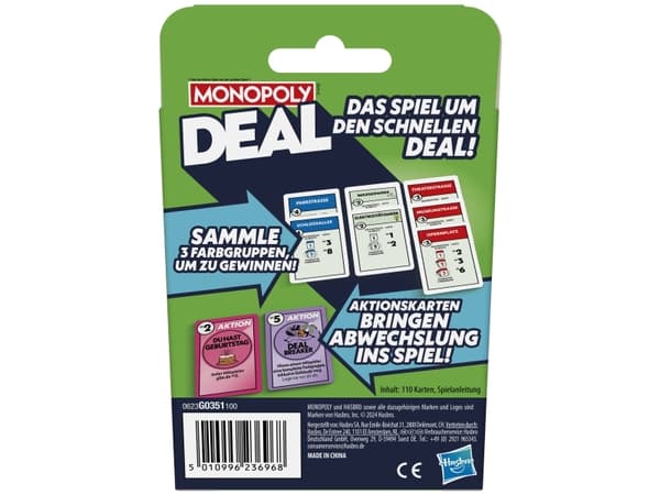 Monopoly Deal, Kort Spill, Economic simulation, 8 år, 15 min