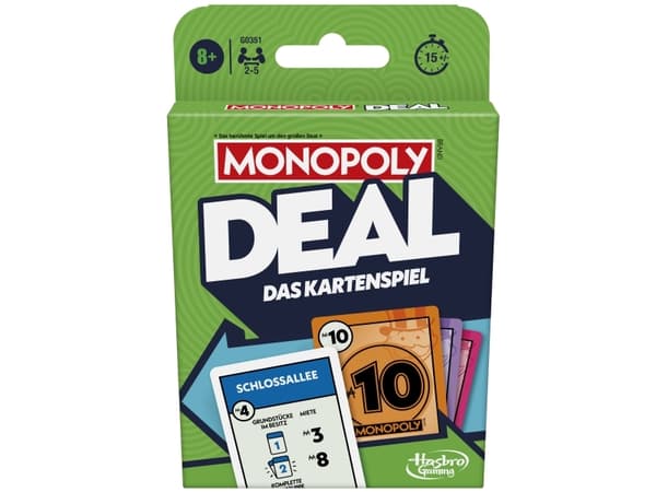 Monopoly Deal, Kort Spill, Economic simulation, 8 år, 15 min