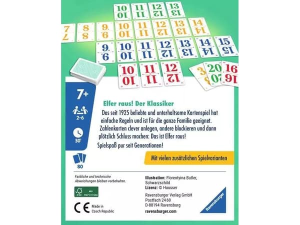 Ravensburger 20945, Korttipeli, Perhe, 7 vuosi/vuosia, 30 min, Perhepeli