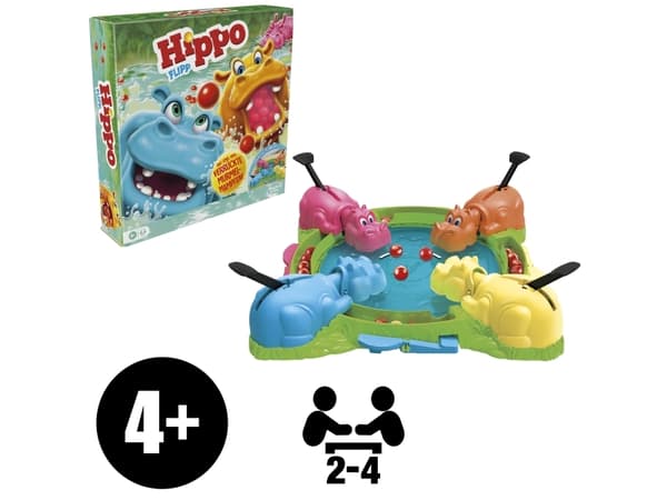 Hasbro Gaming Hungry Hungry Hippos, Brettspill, Party (selskap), 4 år, Familiespill