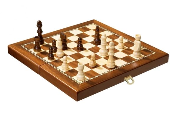 Philos 4014156027121, Vikbart schackbräde, Brun, Trä