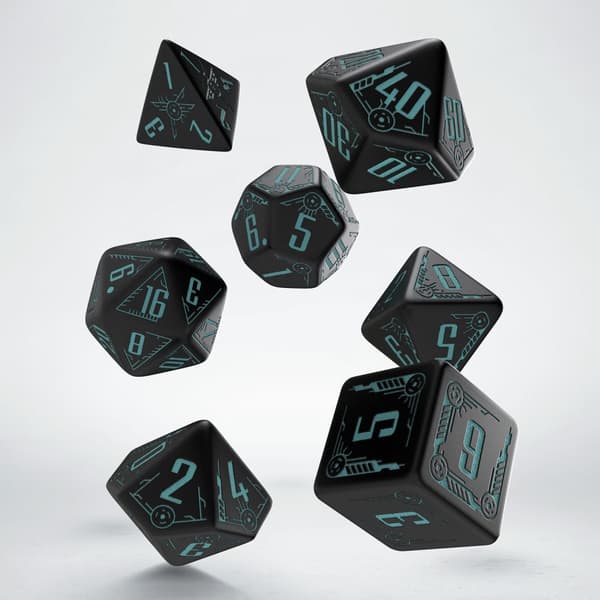 Tärningsset - Galactic Black & blue (SGAL67) - Brädspel