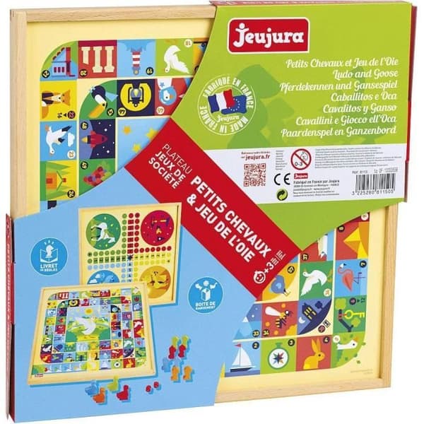JEUJURA Gås och små hästspel - Träbräda