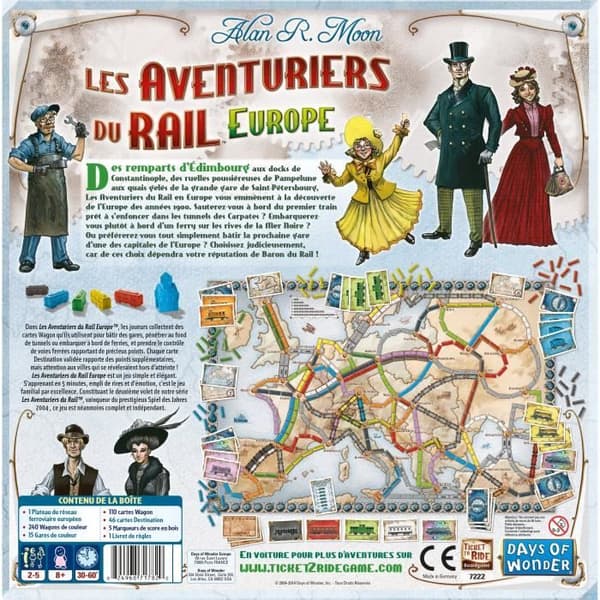 ASMODEE - The Adventurers of Rail Europe - Brädspel