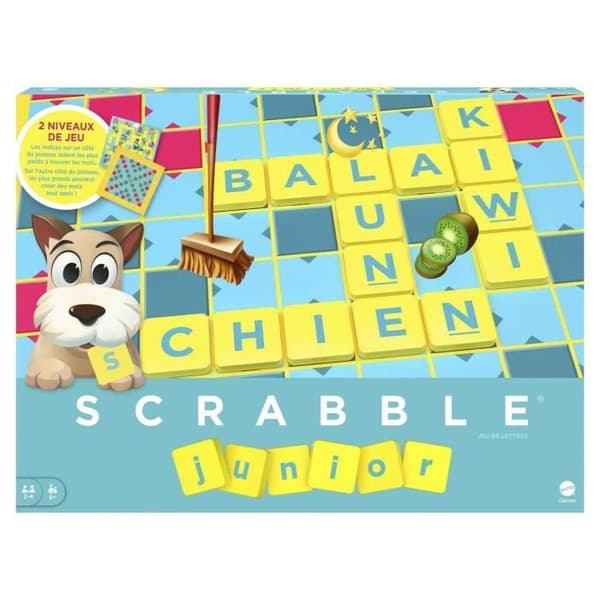 SCRABBLE - Scrabble Junior - Brädspel - Hjälp med att lära sig läsa och ordkomposition