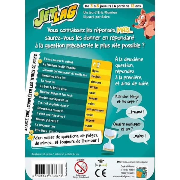 ASMODEE - JetLag - Brädspel - Blandat - Från 12 år