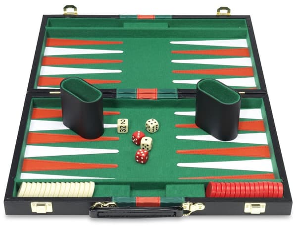 Backgammon in suitcase