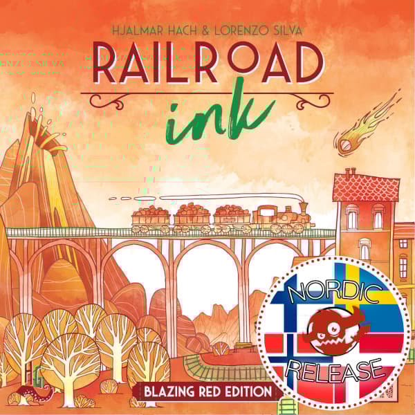 Railroad Ink - Blazing Red (nordisk version) - Brädspel