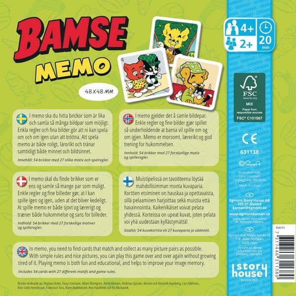 Spel Memo Bamse