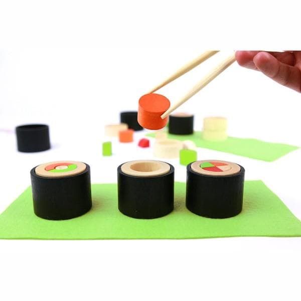 Laga Maki-sushi brädspel av miljöcertifierat trä - Milaniwood