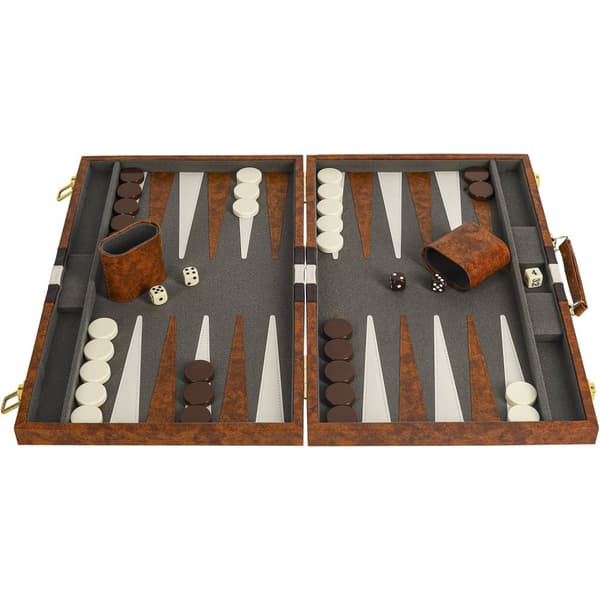 Buffalo backgammon Piping brun 38 x 48 cm