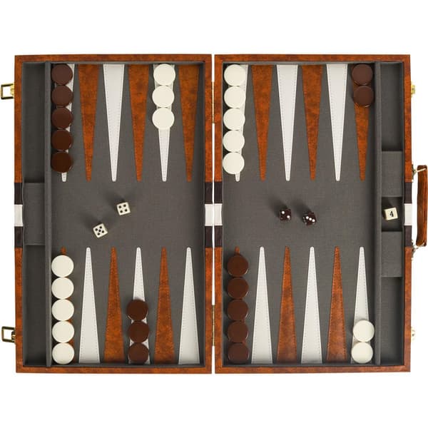 Buffalo backgammon Piping brun 38 x 48 cm
